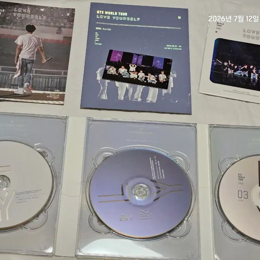 방탄 공식 럽셀콘 서울 블루레이 포카 단체 4