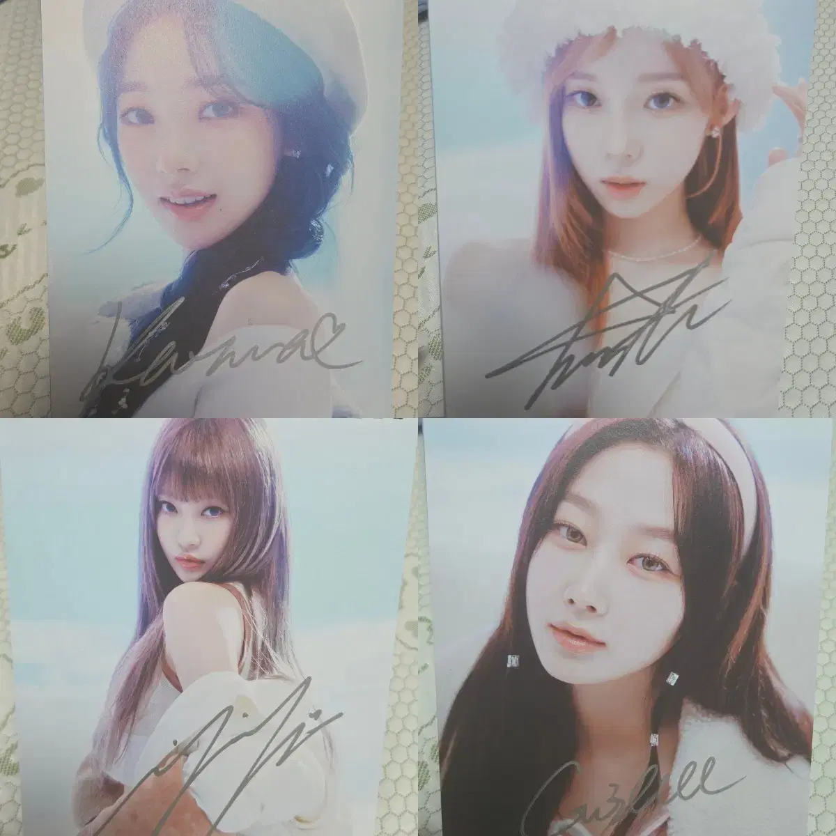 에스파 멤버 전원 친필 싸인 시즌그리팅 캘린더 달력 포카 시그 1