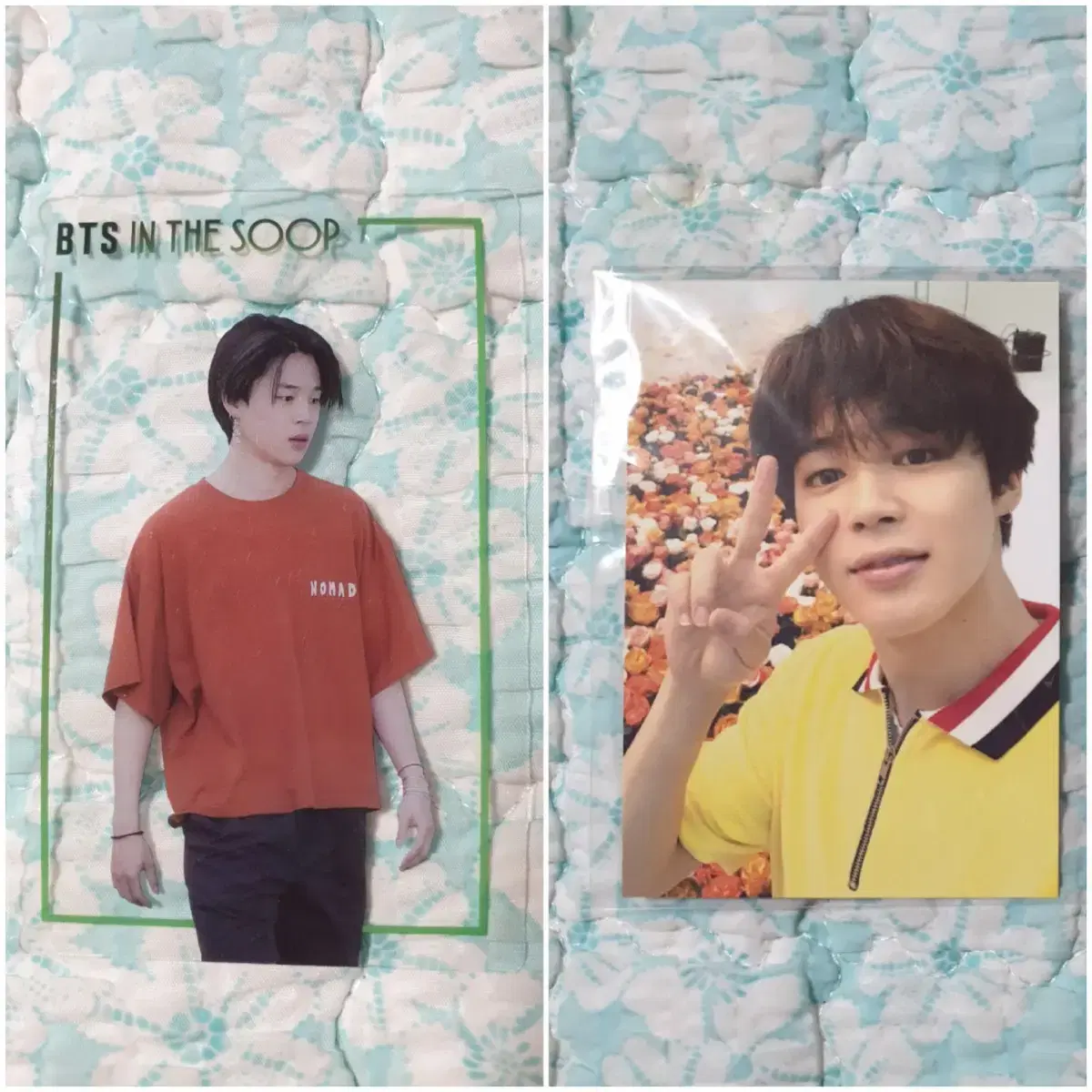 방탄 럽셀여권.택. 인더숲 지민 포카 2