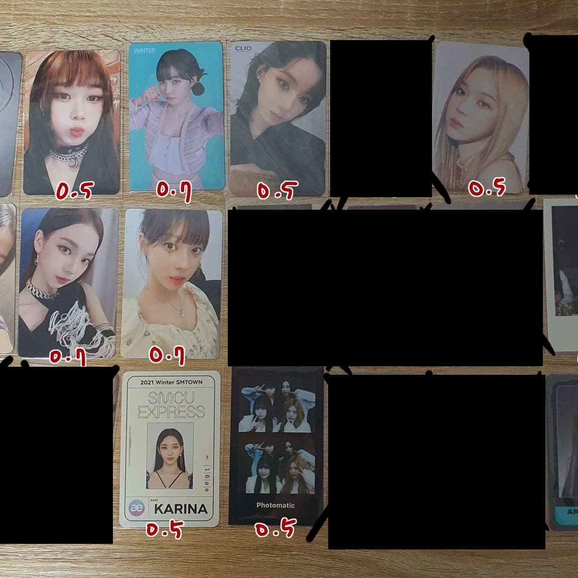 에스파 aespa 윈터 카리나 지젤 닝닝 포카 포토카드 양도 판매 1
