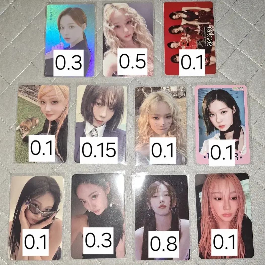 에스파 닝닝 윈터 지젤 단체 포카 판매합니다 1