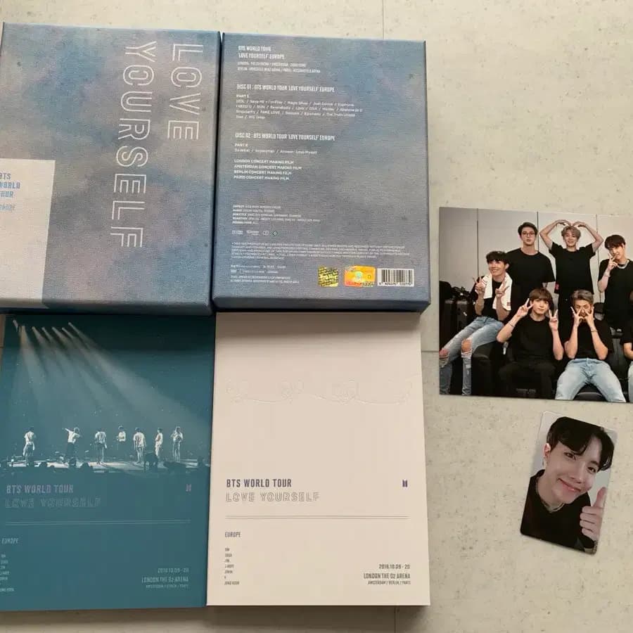 방탄소년단 럽셀콘(유럽) DVD, 제이홉포카, 단체엽서 풀셋 1