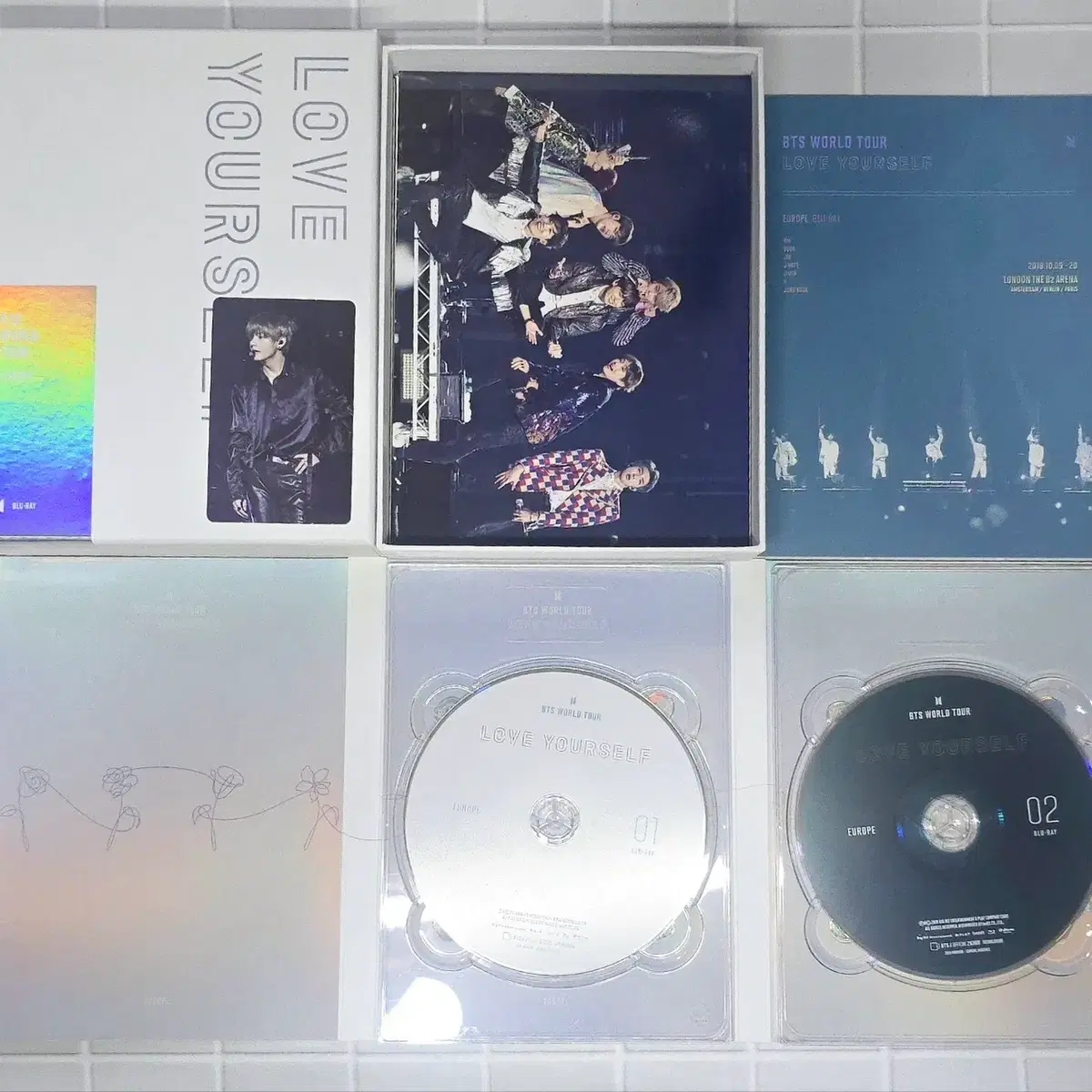 방탄 LYS 유럽 블루레이 풀셋 뷔 포카 BTS EUROPE V PC 2