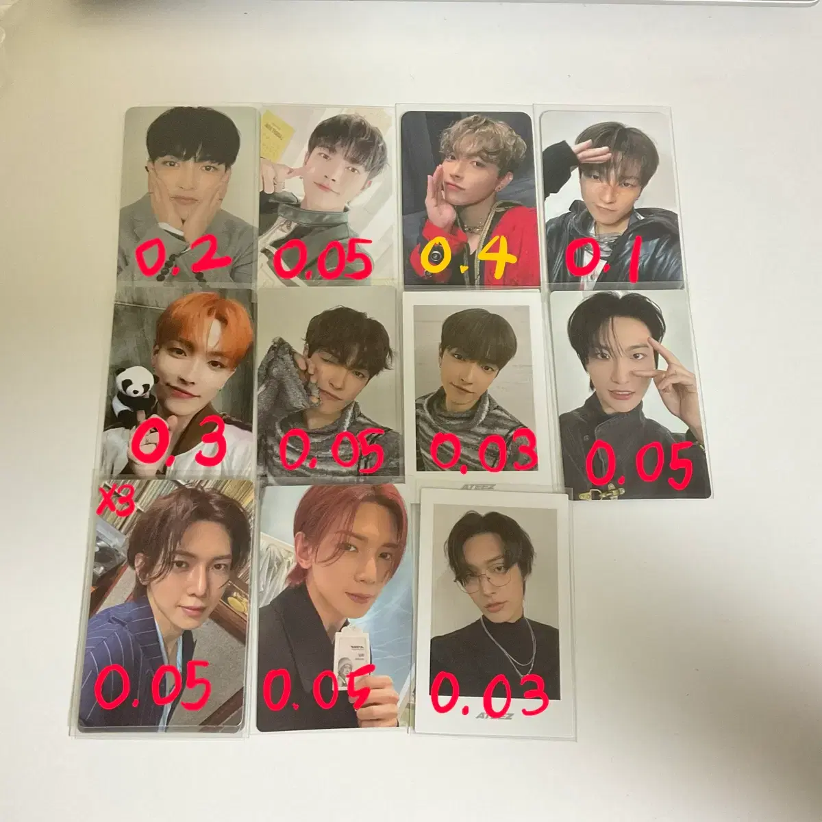 ateez pc photocard 에이티즈 포토카드 판매 홍중 성화 여상 민기 미공포